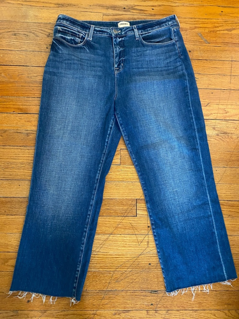 L'AGENCE WANDA high rise cropped Jeans in color Dawson